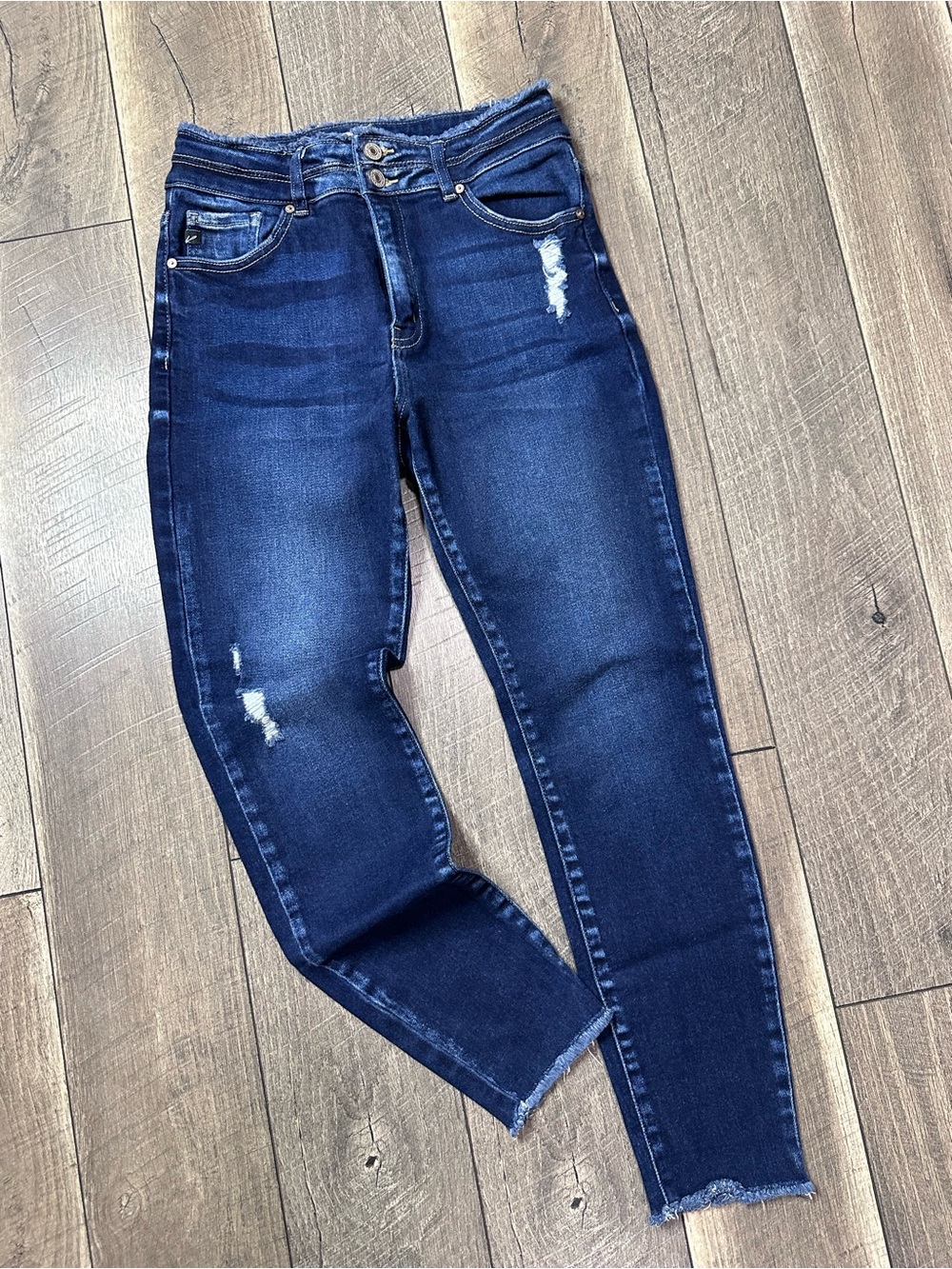 Kancan Double Button Skinny Jeans